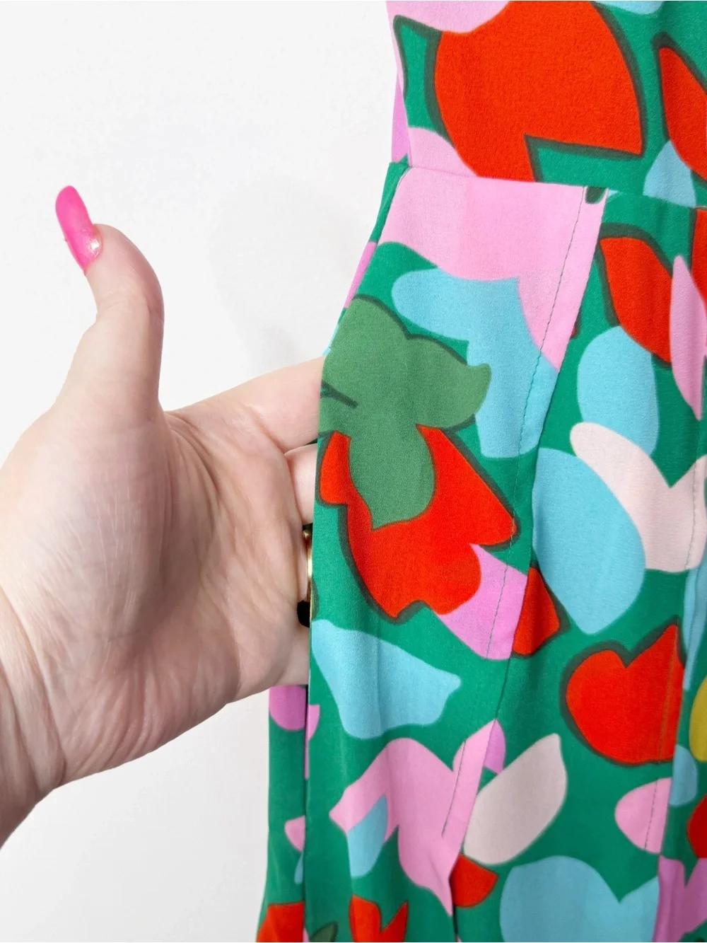 J. CREW | Pleated Shirtdress in Confetti Floral Button Front Maxi Dress Sz. 2